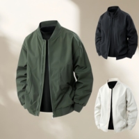 Vestes pour hommes en gros, automne et hiver, vêtements de travail personnalisés, manteau de sport, veste bomber tendance à col montant