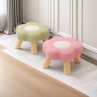 Chaise Ottoman Moderne en Bois Portable et Confortable pour Enfants, Idéale pour Chambre, Salon, Table Basse et Appartement
