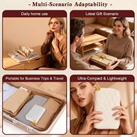 Reise-Schmuckkoffer Organizer für Damen, Schmuckaufbewahrungsbuch, Reise-Schmucktasche für Halsketten, Ohrringe, Ringe und Armbänder