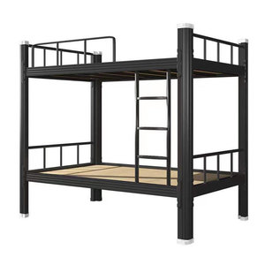 Lit superposé pliable en métal convertible avec armoire de rangement pour les dortoirs universitaires et les hôtels - Product Image 2