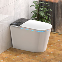 Toilettes intelligentes innovantes avec lumière nocturne intégrée au sol pour centres commerciaux