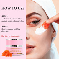 Crème en capsules de gel hydratante, éclaircissante et anti-âge au collagène rose PDRN de saumon OEM