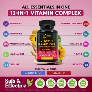 Capsules de <span class=keywords><strong>Vitamine</strong></span> B Complex OEM/ODM contenant B2, B12, B1, B3, B5, B6, B7, B8, B9, qui favorisent l'énergie et la fonction cérébrale - Product Image 3