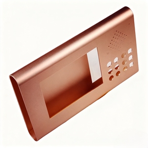 Cao cấp Rose Gold hợp kim nhôm intercom vỏ chính xác dập tấm kim loại chế tạo cao cấp Rose Gold kim loại bao vây - Product Image 1