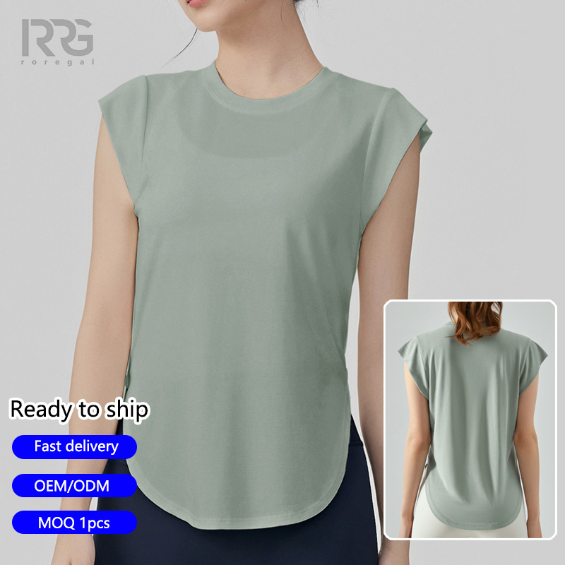 Roregal New Spring Soft Modal Fitness Running Quick-drying Breathable Sleeveless Women's Loose-Fit Yoga Tank Top