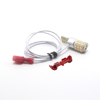 Ampoule LED T10 pour moto, lumière bicolore, blanc ambre, pour clignotant, indicateur DRL, mise à niveau avec faisceau de câbles