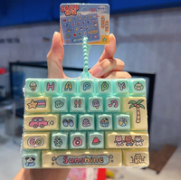 Nouveau design 2026 – Clavier mécanique anti-stress créatif et mignon à 26 touches, jouet anti-stress, porte-clés à pression pour enfant, pendentif pour cartable
