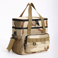 Sac isotherme double couche camouflage transfrontalier, grande capacité, en tissu Oxford épaissi, portable, pour camping et pique-nique en extérieur