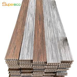 Azulejos de cubierta compuestos entrelazados WPC-Grano de madera cepillado moderno respetuoso con el medio ambiente para uso en patio de piscina al aire libre 25-30 años de servicio - Product Image 4