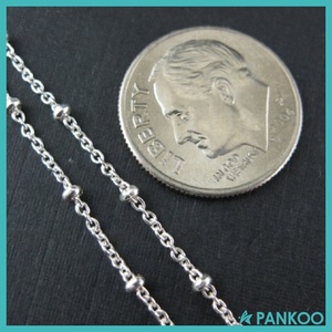Personalizado 925 plata esterlina joyería de moda rollo de cuentas satélite cadena pulsera 3mm cuenta bola collar de hilo - Product Image 2