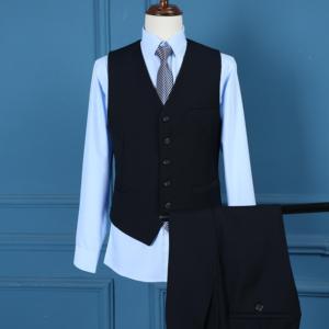 Costumes d'Affaires Formels 2 Pièces et <span class=keywords><strong>3</strong></span> Pièces pour <span class=keywords><strong>Homme</strong></span>, Coupe Ajustée, Costume de Mariage Noir, <span class=keywords><strong>Veste</strong></span> et Blazer - Product Image 4