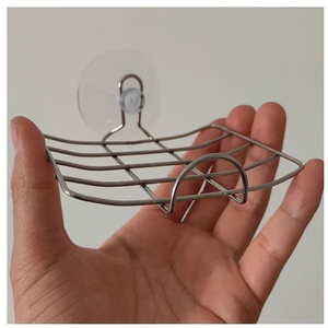 Stainless Steel <b>Suction</b> <b>Cup</b> Soap Rack Waterproof Modern Design Wall Mount <b>Small</b> Draining Soap Holder Soap Saver - Product Image 3