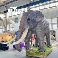 Modèle d'éléphant réaliste, animal animatronique de grande taille, éléphant mécanique pour aménagement paysager