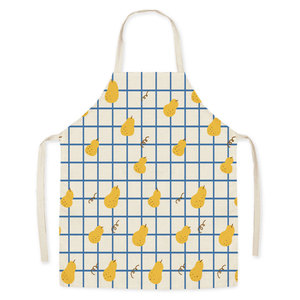 Delantal de cintura con estampado de piña Mezcla de lino y algodón Adecuado para cocinar, jardinería y manualidades Delantal de alta calidad - Product Image 1