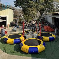 Remolque inflable móvil para niños al aire libre 4 personas trampolín elástico para adultos y niños