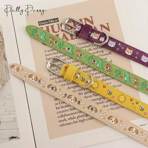 <span class=keywords><strong>Collar</strong></span> de Terciopelo para Perro con Estampado de Dibujos Animados en Varios Colores, Venta al por Mayor, Tacto Suave, Hebilla de Metal, Anillo en D para Colgar la Correa - Product Image 3