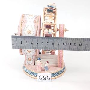 Boîte à musique artisanale en forme de grande roue avec ours, cadeau d'anniversaire pour une meilleure amie, princesse - Product Image 3