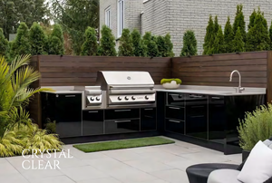 Модульные кухонные шкафы Xiaozhu для улицы с несколькими ящиками, мраморной раковиной, функцией плавного закрывания и всепогодными уплотнителями от дождя - Product Image 6