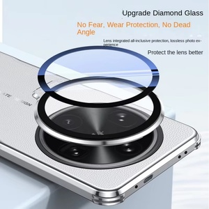 Étui de téléphone en cuir PU avec placage électrolytique avancé pour Oppo FIND X9Ultra X8S+ X8Ultra X9Pro avec support de film pour objectif et coque de protection - Product Image 4