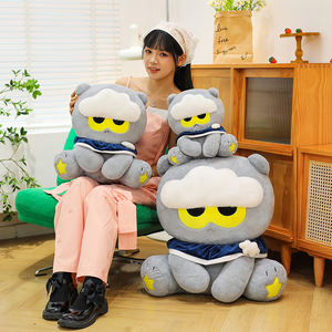 צעצוע קטיפה חדש ומבוקש בצורת חתול ענן, רך במיוחד, בצבע אפור, בובת חיות פרוותית, צעצוע לילדים, חמוד ואיכותי, צעצוע חיות מחמד לילדים - Product Image 3