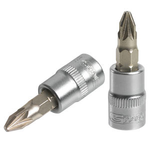 ULTIME®POZIDRIV®Douille à chocs 1/4 \ "L.37 Mm-PZ2 finition chromée avec fonctions carrées et Torx - Product Image 1