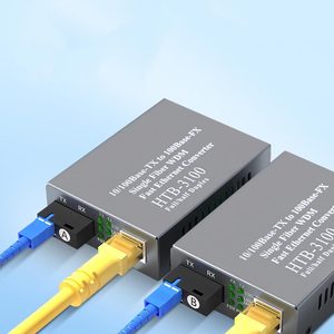 Fiber Optic Media Converter Single Mode SC Port Fast <b>Ethernet</b> Full Duplex Plug and Play Industrial Grade POE SDK GSM - Product Image 3