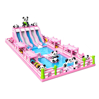 Château gonflable personnalisé pour enfants, couleur et taille au choix, toboggan aquatique extérieur, équipement de parc de trampolines, matériau PVC, usage commercial