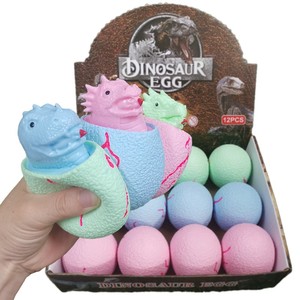 Juguete Sorpresa de Dinosaurios en Huevo, Juguete Antiestrés Creativo de Dinosaurios para Apretar - Product Image 1