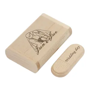 Custom Wood Memorias Usb Stick Pen Drive 32Gb 64Gb 128Gb 256Gb Cle Usb Flash Drive para el regalo corporativo