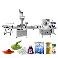 Machine de remplissage automatique de poudre pour bouteilles, ligne de remplissage et de bouchage à vis sans fin avec emballage et étiquetage pour l'alimentation et les cigarettes