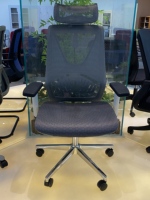 Chaise de bureau en maille de couleur noire, design simple, prix d'usine en gros, chaise de travail, chaise pivotante de bureau