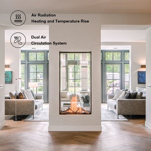 <span class=keywords><strong>Cheminée</strong></span> à gaz encastrée MEISU.CH personnalisable avec support flottant, <span class=keywords><strong>pour</strong></span> intérieur, à combustion gazeuse, design moderne et luxueux, avec armoire en verre – <span class=keywords><strong>Prix</strong></span> compétitifs - Product Image 3