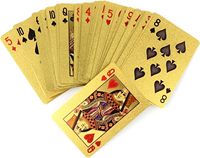 Nouvelles cartes à jouer personnalisées en feuille d'or avec Photo/texte cartes de poker en feuille de plastique étanche pour le Festival de jeu de fête