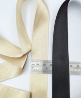Ruban en Spandex/Nylon Souple Brillant Non Élastique de 25 mm, Couleurs Unies Tendance, Prêt à Expédier, pour Conception de Vêtements et Sous-vêtements, Rouleau de 2,5 cm