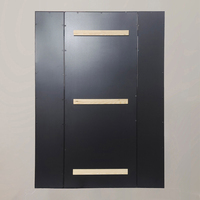 Grand miroir mural de luxe en métal noir, triptyque à 3 voies, pliable et sur pied, miroir décoratif sain Spiegel