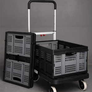 Carro de aluminio Camión de mano 135KG Carritos de compras de <span class=keywords><strong>cart</strong></span>ón Almacenamiento multifuncional Carro móvil Carro de plataforma - Product Image 3