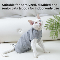 Combinaison de récupération respirante DogLemi pour chats, protection des plaies de la queue et soin des maladies cutanées