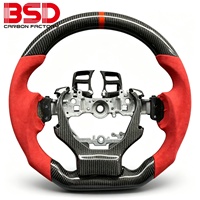 Volant personnalisé en fibre de carbone rouge Rioja avec LED RPM pour Lexus IS ISF RC RCF IS200 IS250 IS300 IS350 RC200 RC300 RC350
