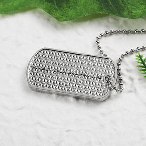 Модная уличная одежда, стильная металлическая бирка из цинкового сплава, цепочка, серебряное ожерелье с двухсторонним тиснением в стиле хип-хоп, Мужская собачья бирка - Product Image 4