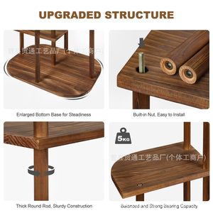 Soporte de Madera para Flores de 5 Niveles, Estante para Plantas de Pino Sólido, para Interiores, Exteriores, Balcón, Almacenamiento y Exhibición - Product Image 5