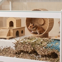 Cage à hamster personnalisée, écologique et réutilisable, style meuble, armoire de rangement, habitat pour petits animaux, panneau acrylique pour cochon d'Inde