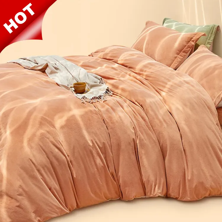 ชุดเครื่องนอนผ้าปูเตียงขนาดควีนไซส์ดีไซน์ทันสมัยสวมใส่สบาย