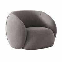 Moderner Samt-Akzentstuhl mit Massivholzrahmen Einzelsofa-Sessel für Wohnzimmer, Balkon und Hotel