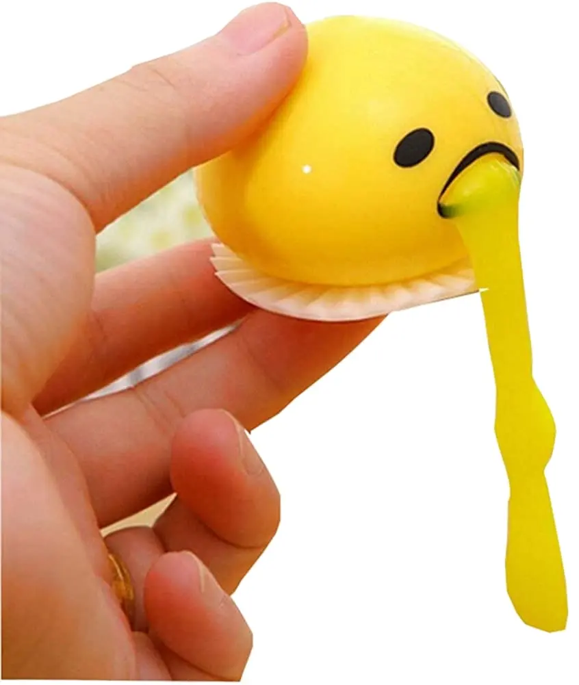 Juguete de silicona suave para aliviar el estrés, juguete de broma Para escupir huevos de yema
