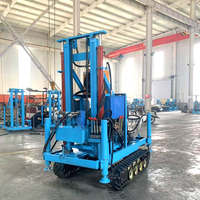 Plataforma de Perforación de Pozos de Agua Portátil con Motor Diésel MAX 220m, Perforadora Hidráulica con Profundidad de 100m