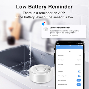 Wifi cảm biến rò rỉ nước nhà tràn lũ Detector với âm thanh <span class=keywords><strong>buzzer</strong></span> báo động Hệ thống báo động nhà - Product Image 4