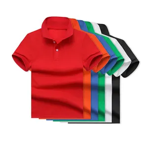 2023 New Style Summer Children Boys Polo T-shirts For Kids Bulk Blank Polo T-shirts Custom Logo Plain Kids Polo Shirts 100% Cott