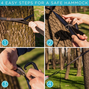 Kit <span class=keywords><strong>de</strong></span> Correas para Hamaca Portátiles, Ligeras y Ajustables con Capacidad <span class=keywords><strong>de</strong></span> Carga para Aventuras al Aire Libre - Product Image 4