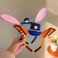 Bandeau en peluche Nick Fox et Judy Rabbit de Zootopia pour femmes, mignon, dessin animé, cadeau doux, coiffe spéciale pour femmes