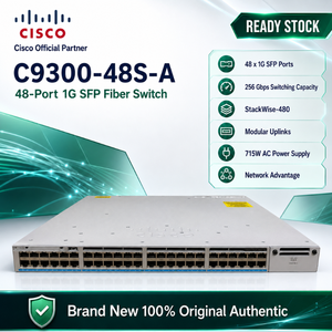 สวิตช์แบบ Stackable รุ่น Original C9300-48S-A Enterprise 48 พอร์ต 1G SFP ไฟเบอร์ รองรับอัปลิงค์แบบโมดูลาร์ ความจุ 256 Gbps สินค้าใหม่พร้อมส่ง - Product Image 1